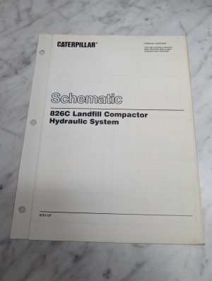 Caterpillar Service Manual Schematic 826C Landfill Compactor Hydraulic System