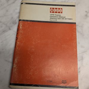Case Operator'S/Service/Maintenance Manual 1370 Tractor 9-3155