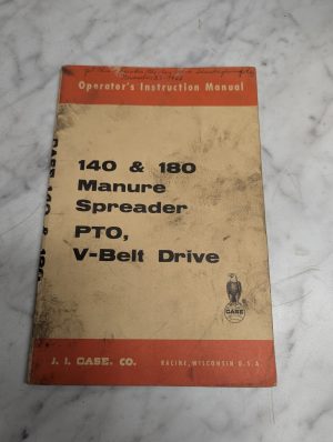 Case Operator'S/Service/Maintenance Manual 140 180 Manure Spreader Pto