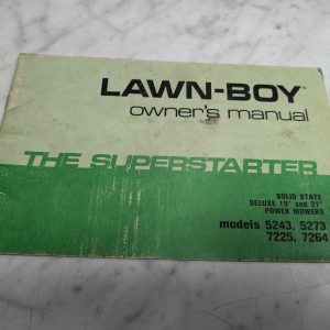 Lawn Boy Operator'S/Service/Maintenance/Owner Manual Superstarter 5243 5273 7264