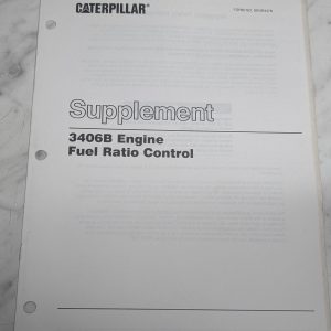 Caterpillar 3406B Engine Fuel Ratio Control Supplement Manual Senr3478