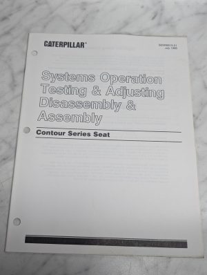 Caterpillar Systems Assembly Testing/Adjusting Contour Series Seat 1996
