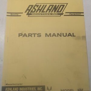 Ashland Parts Manual List Book Model 450 Scraper Assembly