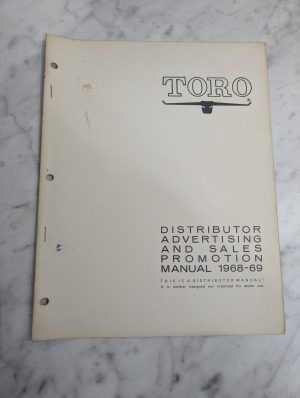 Toro Distributor Advertising And Sales Promotion Manual 1968-69 Mowers