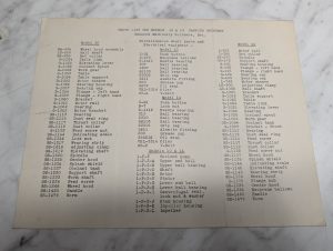Hammond Illustrated Parts List Drawing Model 10 14 Carbide Tool Grinder Manual