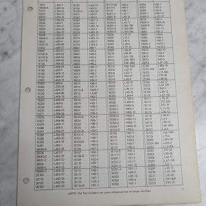 Wagner Tractor Loaders Dealer Part Numbers Cross Reference List 8 Pages