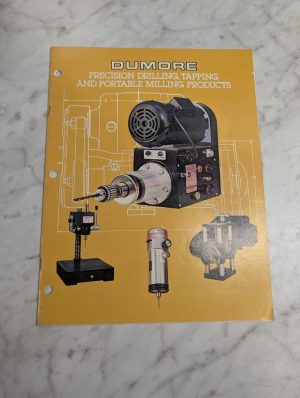 Dumore Drilling/Milling Products Sales Literature Brochure Catalog 1978