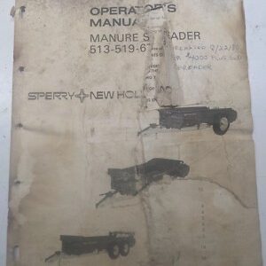 Sperry New Holland Manure Spreader 513 519 679 Operators Manual