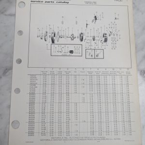Motorola Service Repair Parts Catalog List Book Manual Alternator Group 22 1979