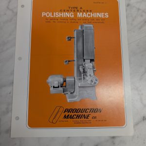 Production Machines Sales Brochure Literature Type A Centerless Polishing