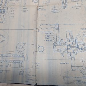 Monarch Machine Tool Lathe Apron Assembly Print Drawing Diagram Parts List 14”