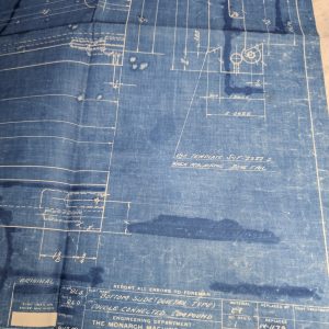 Monarch Machine Lathe Mfg Design Print Drawing Bottom Slide Dovetail Type W-1184