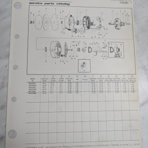 Motorola Service Repair Parts Catalog List Book Manual Alternator Group 14 1972