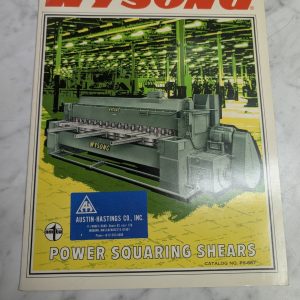 Wysong Sales Brochure Literature Catalog Power Squaring Shears Ps-687