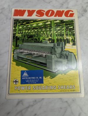 Wysong Sales Brochure Literature Catalog Power Squaring Shears Ps-687