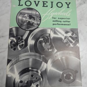 Lovejoy Flywheels Sales Brochure Literature Catalog Machine Tool Shop