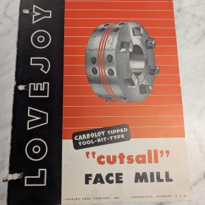 Lovejoy Sales Brochure Literature Catalog Cutsall Face Mill Machine Tool