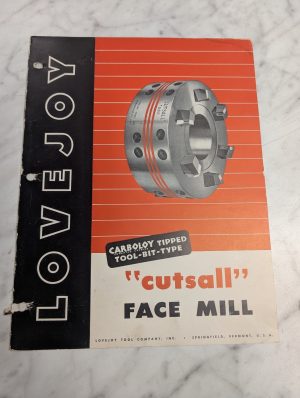 Lovejoy Sales Brochure Literature Catalog Cutsall Face Mill Machine Tool
