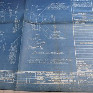 Monarch Machine Tool Compound Screw Nut Mfg Dimension Drawing Print Ee-3199