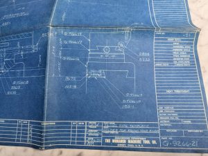 Monarch Machine Tool Swivel Type Template Assembly Drawing Print 16” Lathe
