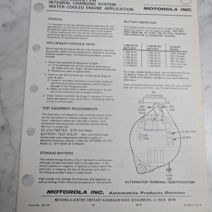 Motorola Alternator Regulator Test Procedure Vw Integral Charging 1979