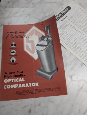Scherr Tumico Optical Comparitors Catalog Sales Brochure Literature Price List