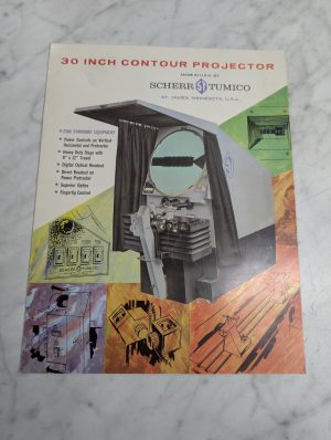 Scherr Tumico Optical Comparitors Catalog Sales Brochure Literature 30 Inch