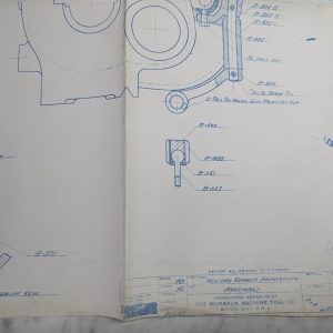 Monarch Machine Helical Geared Headstock Assembly Print Drawing Lathe Part #S