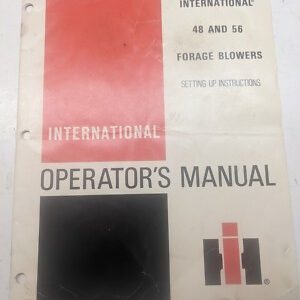 International Harvester Ih Oeprators Manual 48 56 Forage Blowers 1974