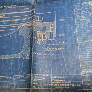 Monarch Machine Tool Carriage Assembly Drawing Print Diagram Lathe