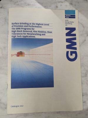 Gmn Machine Tools Surface Grinding Catalog 5102 Sales Brochure Literature