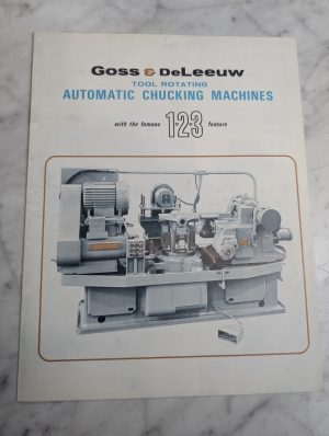 Goss & Deleeuw Tool Auto Chucking Machines Sales Brochure Literature Catalog