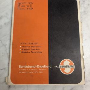 Sundstrand Engelberg Abrasive Belt Centerless Grinding Systems Catalog