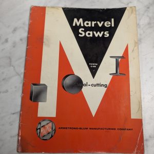Marvel Saws Sales Brochure Literature Catalog #C-85 Metal Cutting Specs Features