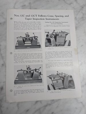 Fellows Information Instruction Literature Manual 12Ct Inspection Instrument