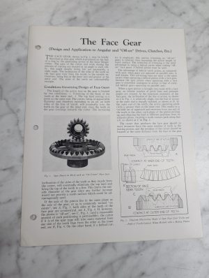 Fellows Information Instruction Literature Manual The Face Gear