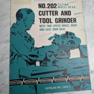 Norton Sales Catalog 1324-1 Literature Information #202 Cutter Grinder