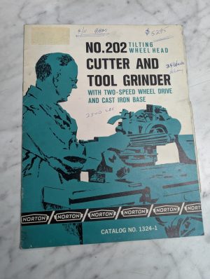 Norton Sales Catalog 1324-1 Literature Information #202 Cutter Grinder