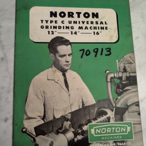 Norton Sales Catalog 1668-12 Literature Information 12” 14” 16” Grinding Type C