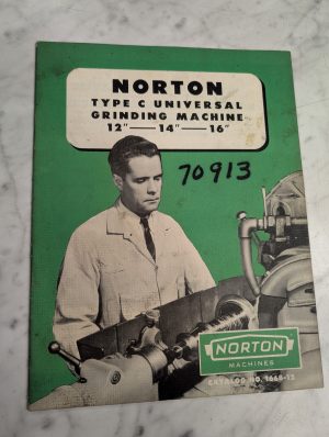 Norton Sales Catalog 1668-12 Literature Information 12” 14” 16” Grinding Type C
