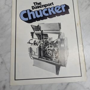 The Davenport Chucker Information Brochure Literature Price List