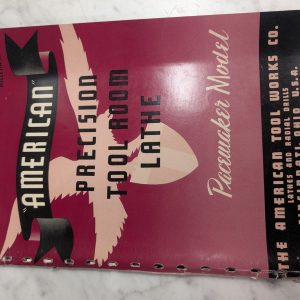 The American Tool Works Sales Information Literature Precision Tool Room Lathe