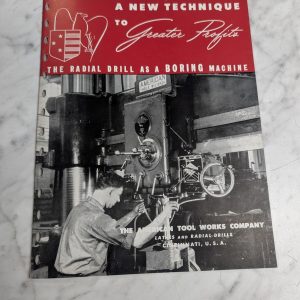 The American Tool Works Sales Information Literature Radial Boring Machine Drill