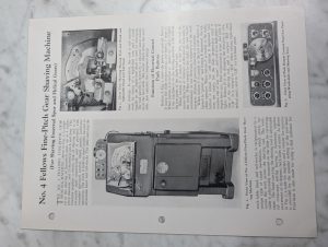 Fellows Information Instruction Literature Manual 4 Fine-Pitch Gear Shaving Mach