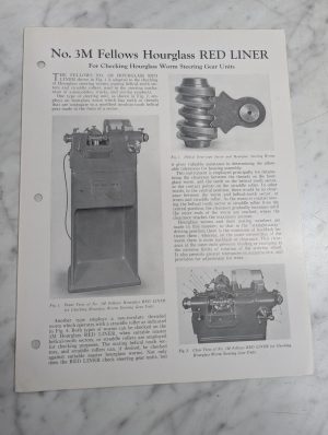 Fellows Information Instruction Literature Manual #3M Hourglass Red Liner