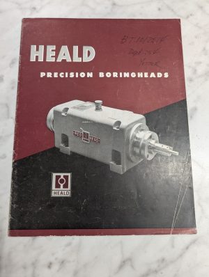 Heald Precision Boringheads Sales Brochure Literature Catalog Information