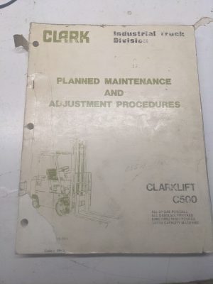 Clark C500 Fork Lift Truck 1980 Maintenance 60 70 80 90 100 Manual Service
