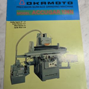 Omamoto Surface Grinding Machines Accugar 124N Sales Literature Brochure Catalog