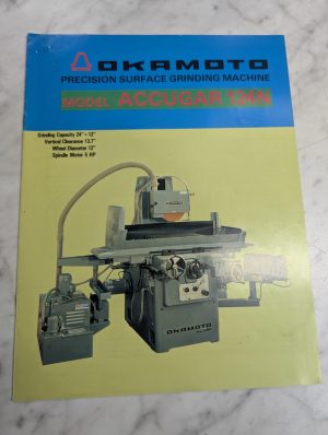 Omamoto Surface Grinding Machines Accugar 124N Sales Literature Brochure Catalog