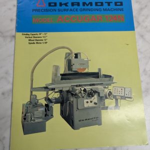 Omamoto Surface Grinding Machines Accugar 124N Sales Literature Information